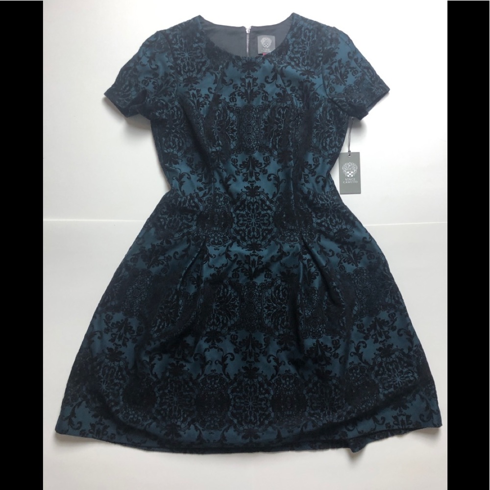 NEW Velvet Brocade A-Line Dress